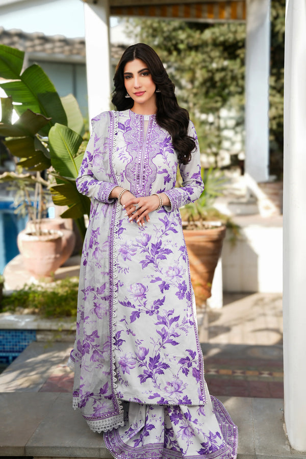 Bluebell 3PC Embroidered Lawn Dress