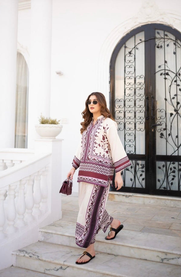 Mashal 2PC Embroidered Lawn Dress | Keliza
