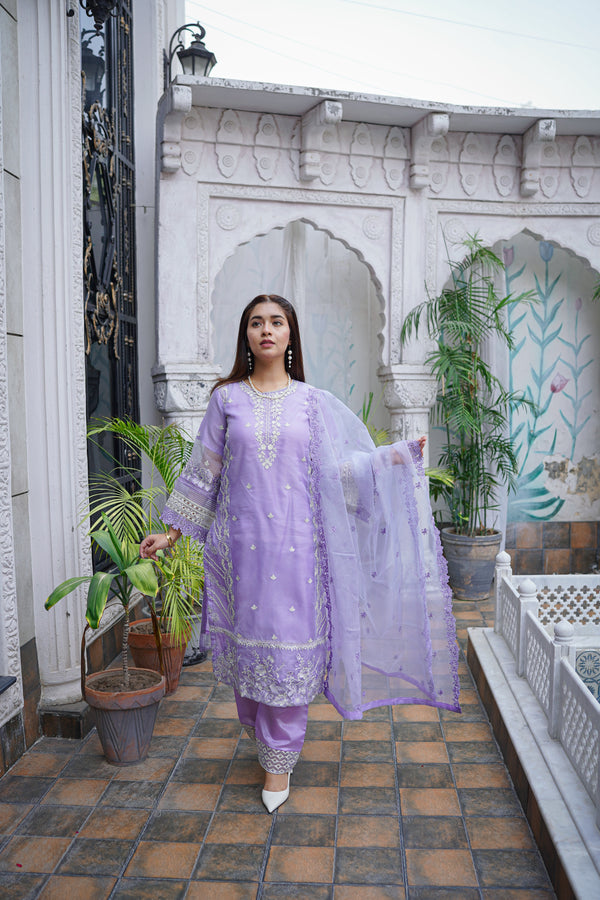 Hukam 3PC Luxury Embroidered Lawn Suit