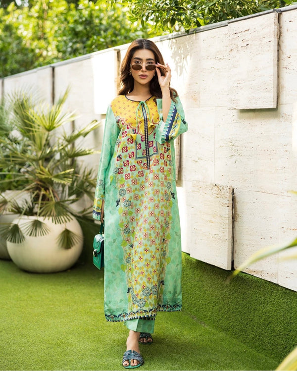 Shiza 2PC Elegant Embroidered Lawn Dress