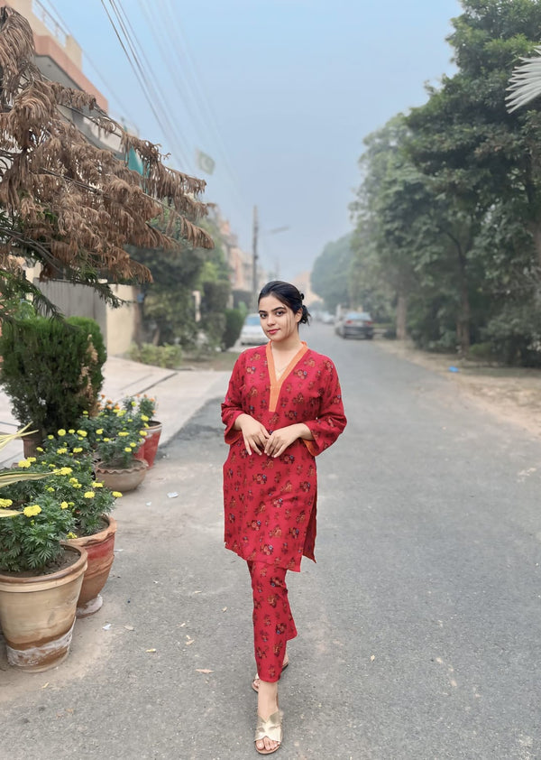 Heba 2PC Printed Lawn Dress | Keliza