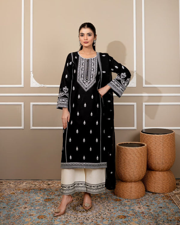 Shan jahan 3-piece Embroidered Stitched PL