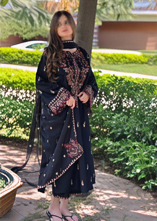 Kajeel Charm 3PC Embroidery Suit | Keliza.pk